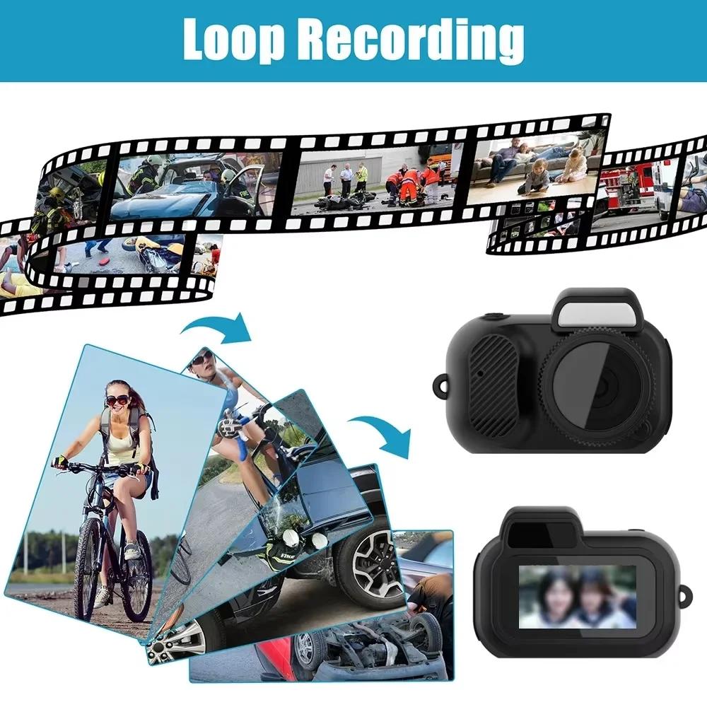Y3000 Mini Action Camera Keychain Camera 1080P Sport Camera Ultra Compact Portable Camera Pocket Video Recorder Support TF Card