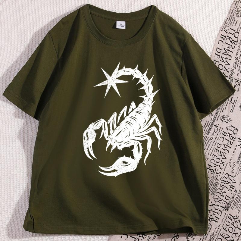 Y2K Scorpion T Shirt Unisex Women Y2k Graphic Tees Funny Cotton Short Sleeve Round Neck Tshirt Women Streetwear High Quality Tops