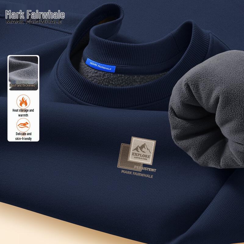 Mark Fairwhale Herren Fleecegefüttertes Rundhals-Sweatshirt