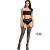 High-End Sexy Lingerie Fishnet Stockings with Non-Slip Garter, Nurse & Stewardess Style
