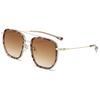 Fashion Large Frame Metal Sunglasses for Men and Women High Quality  New UV400 Driving Sunglasses