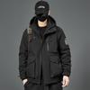 Cotton Jacket Men's Coat Winter with Thick Fleece Hooded Cotton Jacket Men's Versatile Cold Resistant Assault Jacket