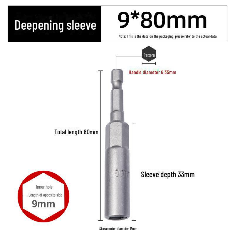 Green Forest 80mm Hexagonal Șurubelniță/Cheie Pneumatică Cap Soclu