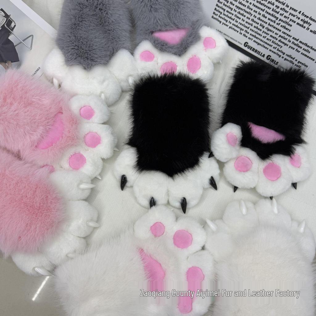 Kig Furi Tierkralle Quietschende Halloween Cosplay Katzenpfoten Handschuhe