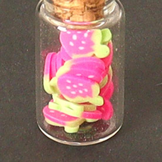 12Pcs Doll Houses Accessories Miniature Fruit Jars 1/12 Scale Realistic Fruits In Glass Jar for Fairy Garden Doll Houses Kitchen Decor And DIY Crafts
