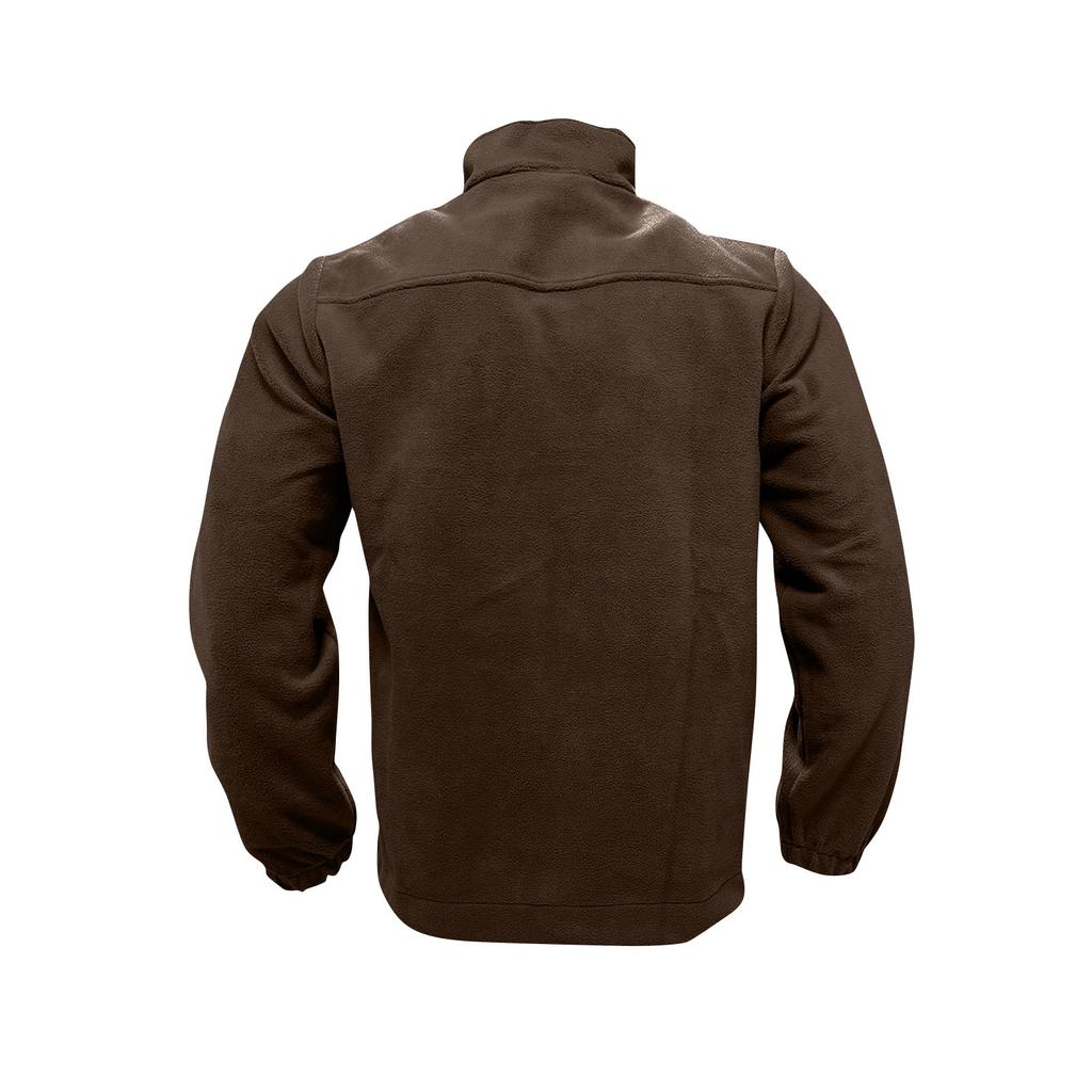 Men's Color Outdoor Zipper Stand Collar Jacket Casual Sports Plush Jacket