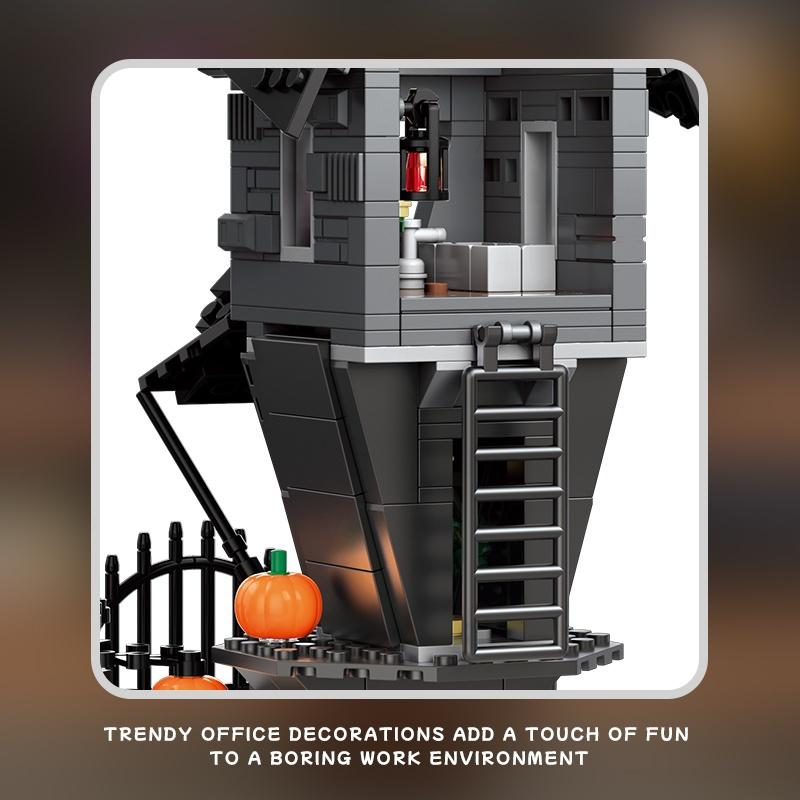 546Pcs Halloween Horror House Building Blocks Set, Classic Building Blocks Haunted House Shape, Adult Teenager Halloween Gift