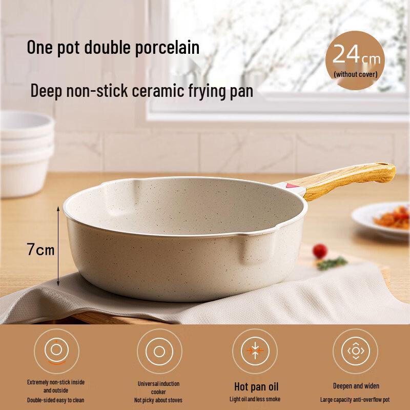 ZISIZ Ceramic Non-stick Induction Wok