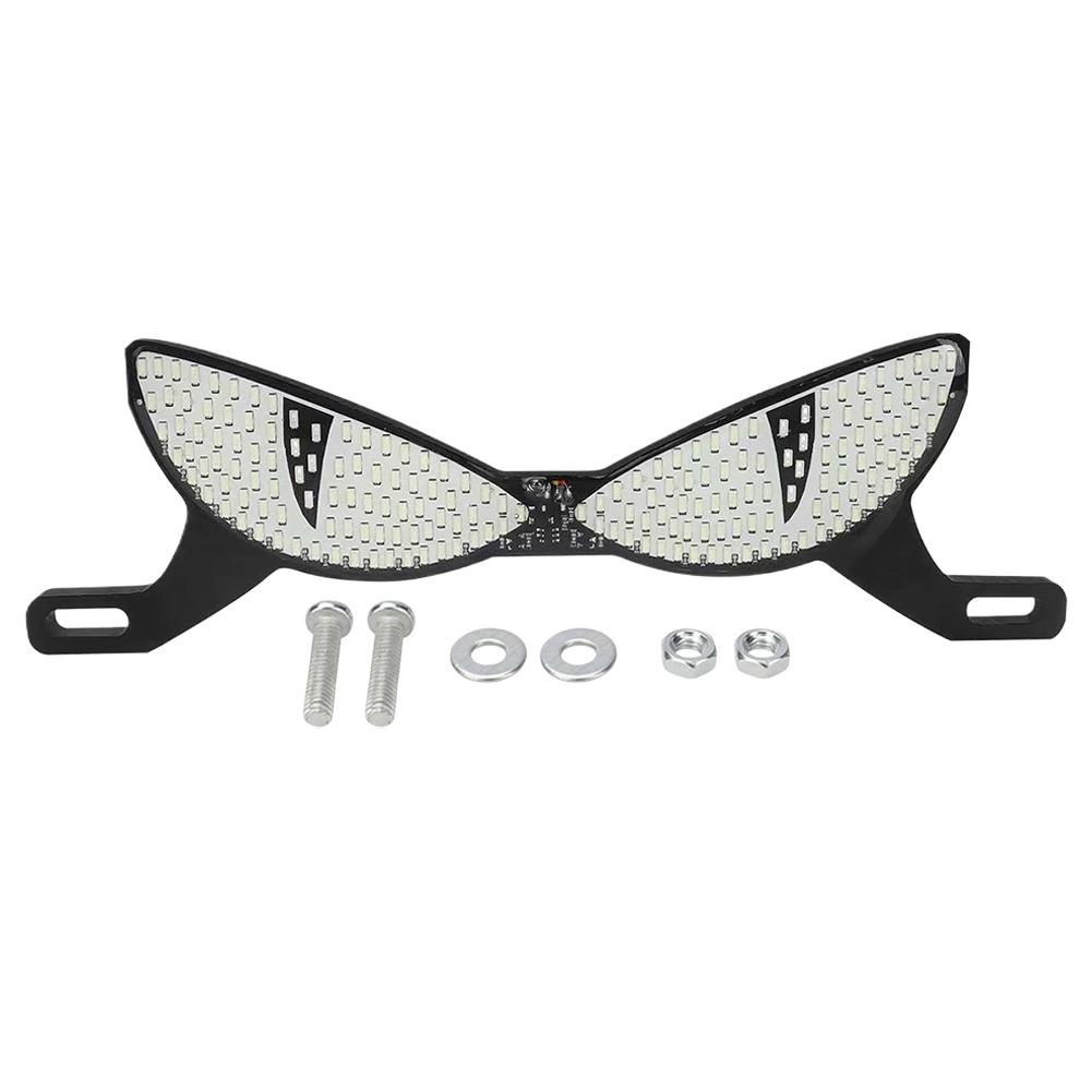 Motorcycle LED License Plate Decorative Lights Snake Eye Rear Tail Light Strobe Flashing Electric Motorcycle Modified Accessory