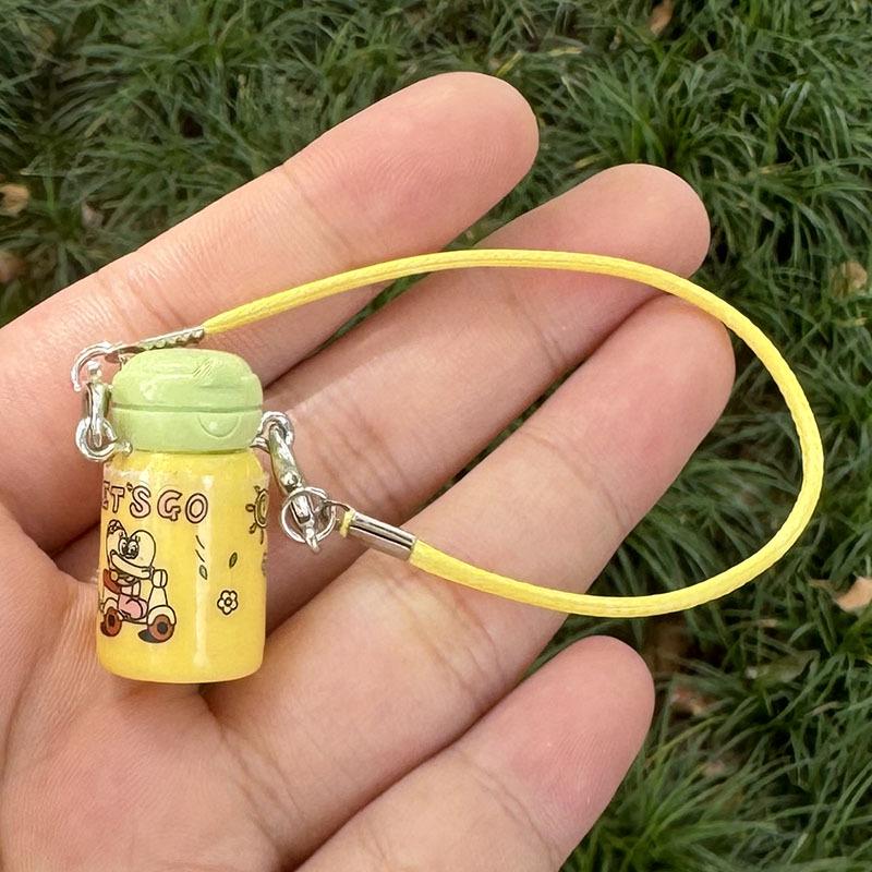 Insulated Mini Kettle Cup Pendant - Cute Milk Bottle Doll Accessories for DIY Simulation