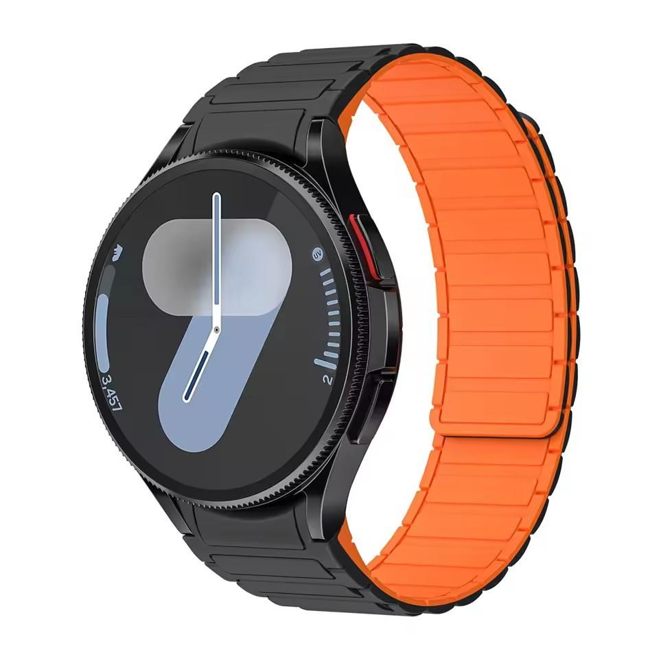 Magnetic Silicone  Band For Samsung Watch Galaxy 7 6 5 4 44mm 40mm 4/6 Classic 43mm 47mm 42 46mm 5Pro 45mm No Gaps 20mm Strap