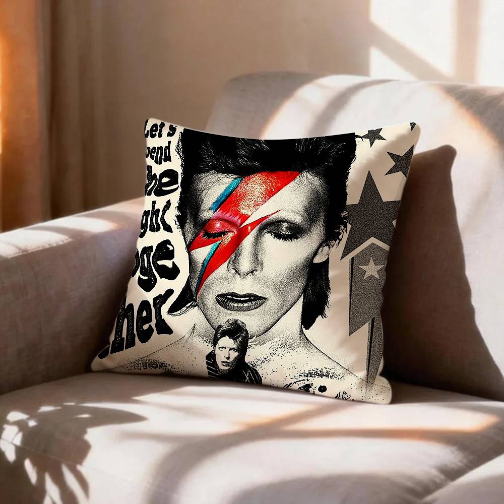 cool D-DavidS B-BowieS Pillow Case Pattern Printed Pillowcase For Living Room Sofa Cushion Cover