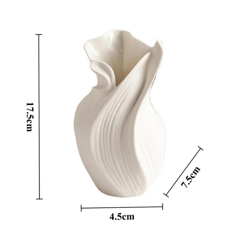 Kreative Vasen Nordische Keramikvasen Morden Art Design Ornamente Vase Ästhetische Luxus Trockenblumen-Vase Heimdekoration