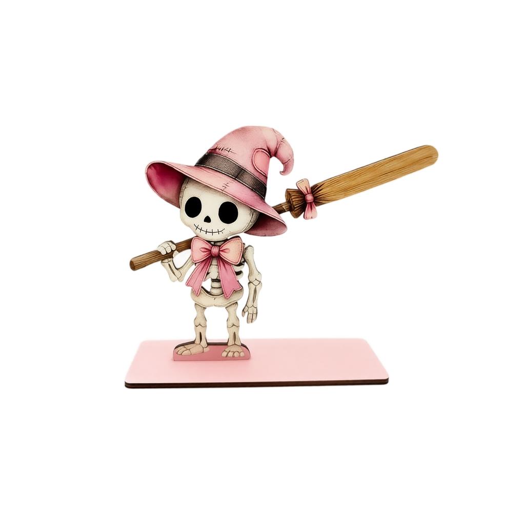 Wooden Toilet Holder with Halloween Cute Pet Design for Bathroom Decoration