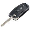 3 Buttons Car Key Fob Case Shell Replacement Flip Folding Cover with HU101 Blade Fit for Ford FOCUS