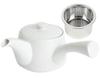 Washable Kyusu (Kitsuko Teapot) - Unsui Style, 380ml, Arita Ware, Made In Japan, with Tea Strainer, Tea Leaf-Free, Stylish, White, Simple, Modern, for