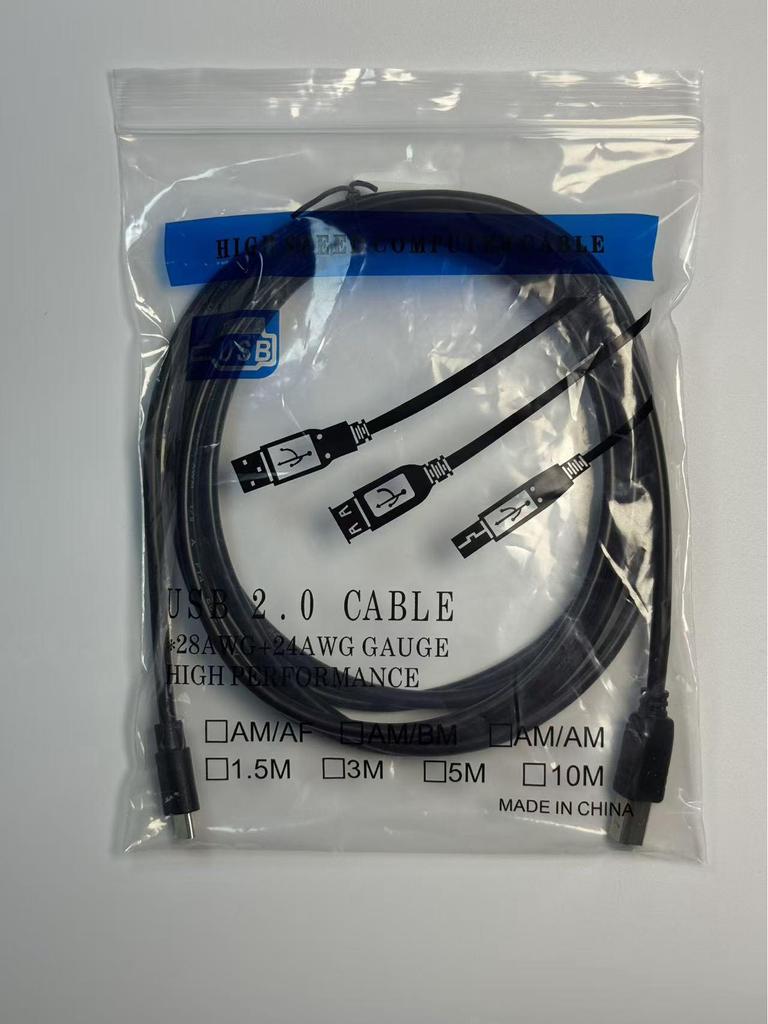 Type-C to Square Port USB 2.0 Printer Cable for High-Speed Mobile Phone and Computer Connections