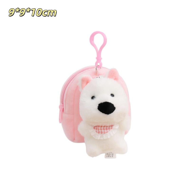 Adorably Animal Plush Toys Pendant Backpack Decoration Stuffed Doll Kawaii Decor Toys Earphone Case Coin Purse Kid Birthday Gift
