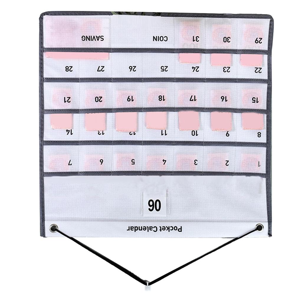 Wiszący kalendarz kieszonkowy na ścianę, kalendarz miesięczny z włókniny, torba do przechowywania do sypialni, salonu, biura