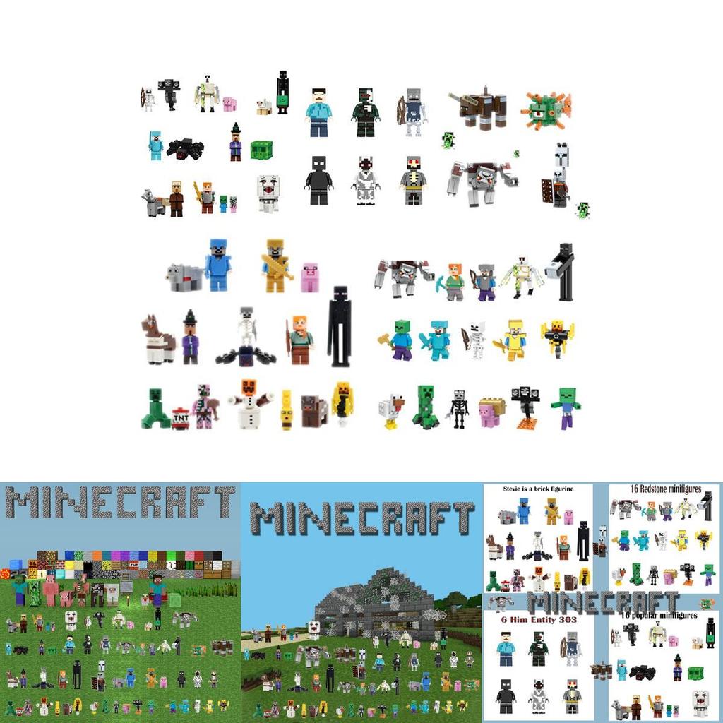 Figures Steve Minecraft Him Building Blocks Toys Bricks Children Birthday Gifts