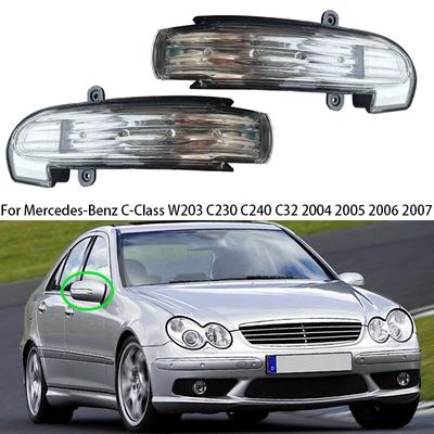 Para mercedes-benz Clase C W203 C230 C240 ​​C32 2004 2005 2006 2007 luz LED de señal de giro para espejo de coche de 4 puertas 2038201521 2038201621
