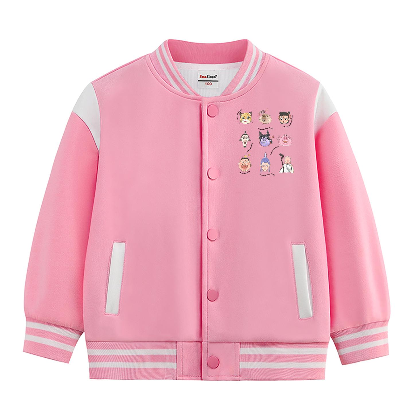 

Autumn 2026 Kids Thickened Velvet Baseball Jacket. 100cm (Recommended Height: 90-100cm)