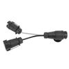13 Pin To Twin 7 Pin Plug Towing Socket 12V EU Style Trailer Towing Adapter Extension Cable Conversion Plug