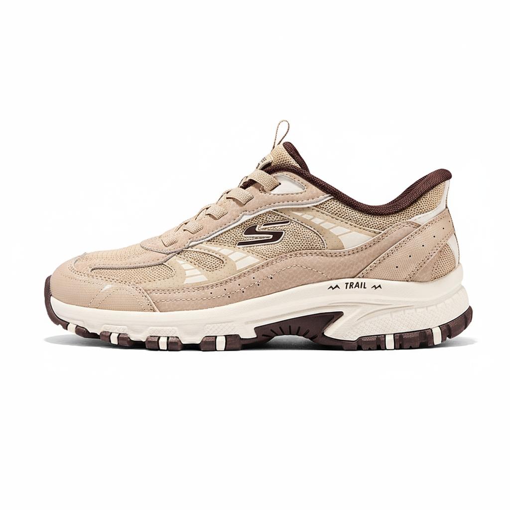 Skechers Outdoor Womens Comfortable Versatile Shock Absorbing Durable Support Low Top Hiking Shoes Women hiking shoes Sand-Yellow 180355C-SAND 37