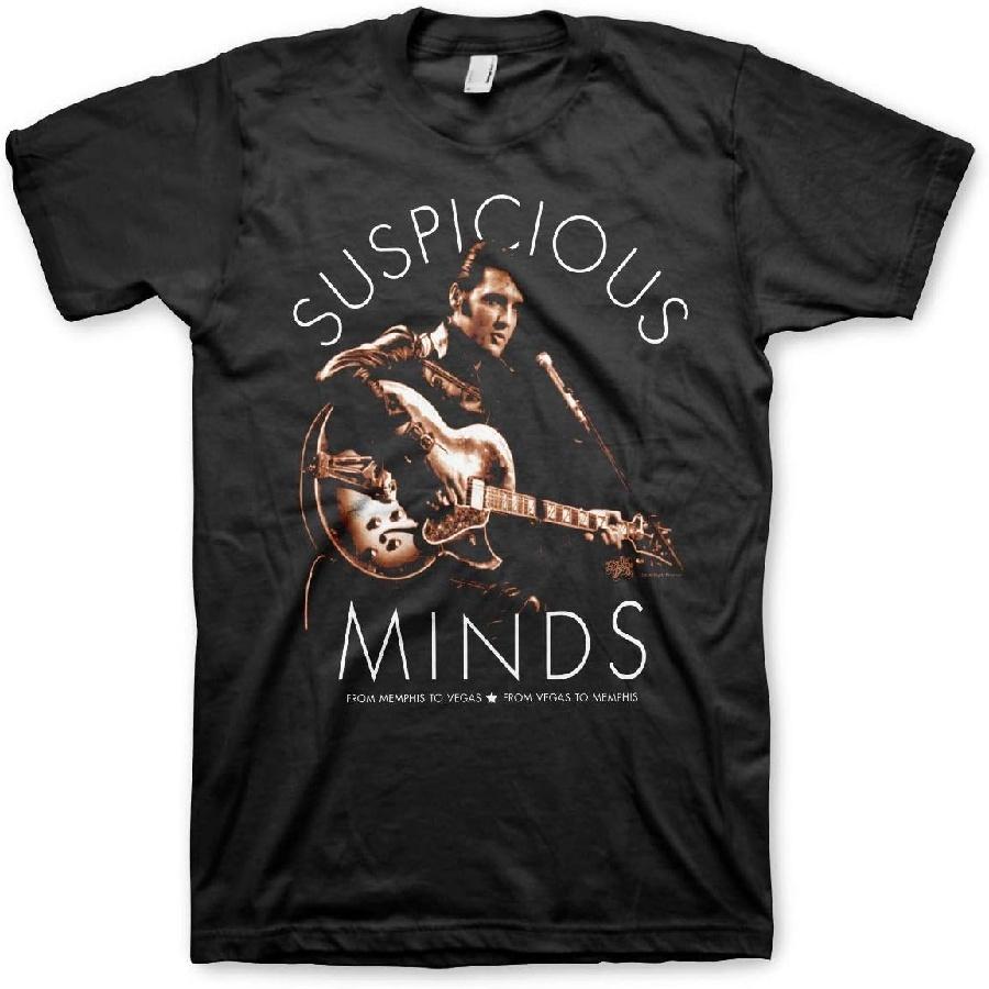 Официально лицензированная мужская футболка Элвиса Пресли Suspicious Minds (черный) XXXXXL чёрный
