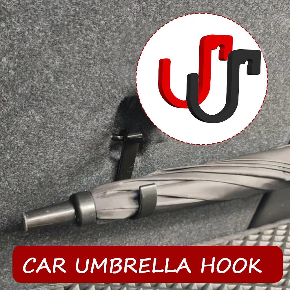 2PCS Car Umbrella Hook Car Trunk Hook Universal Car Trunk Umbrella Holder Universal Trunk Hooks Umbrellas Mount Organizer Holder