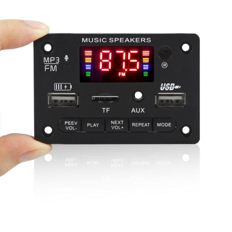 MultiFunction Bluetooth-compatible MP3 Decoders Board 12V Digital Display Audios Module With FM Radio USB TF Input