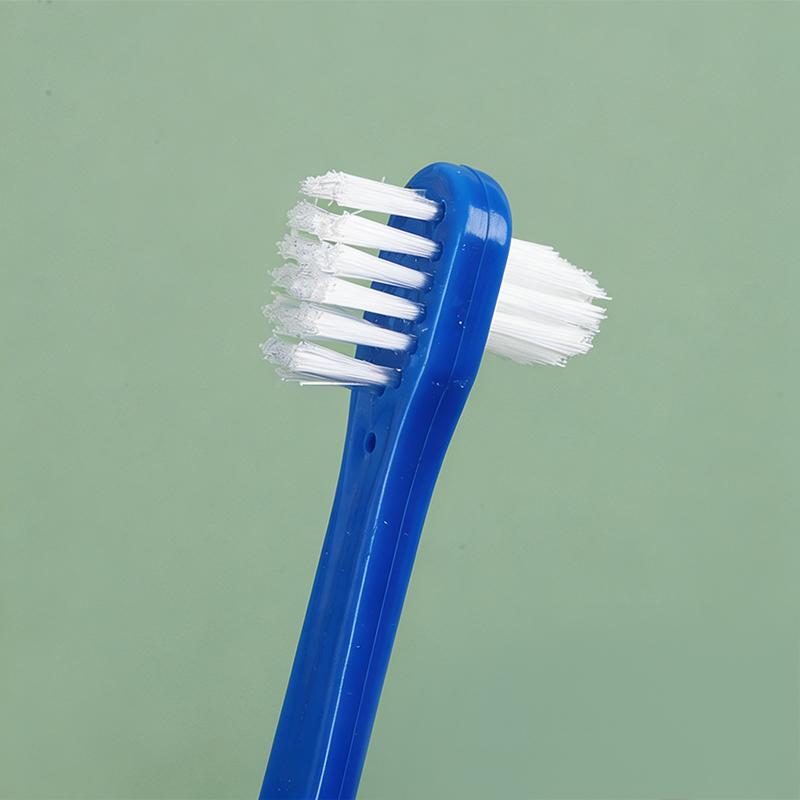 T-Shape Denture Dedicated Brush Toothbrush Dual Head False Teeth Brushes Cleaner