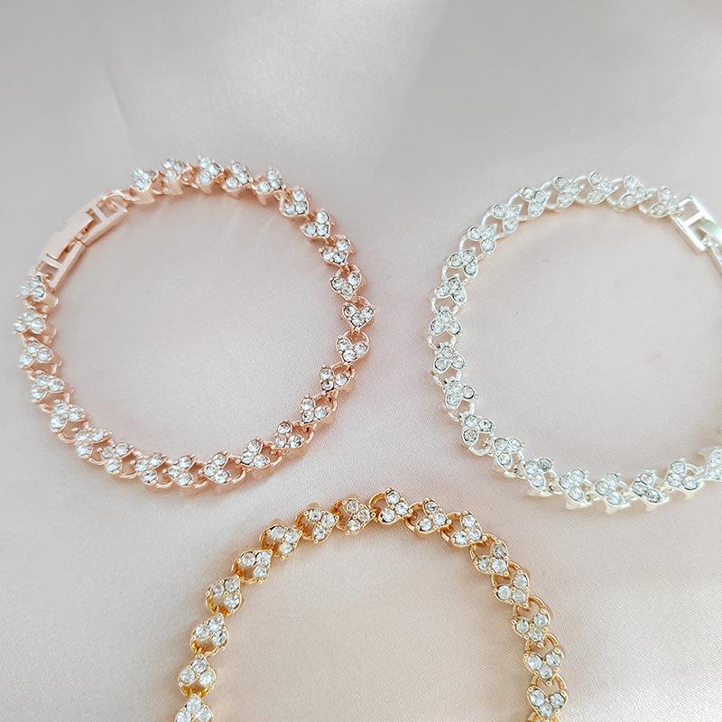 Hot-selling Roman Zircon Crystal Bracelet Bracelet with Diamonds Fashion Versatile Jewelry