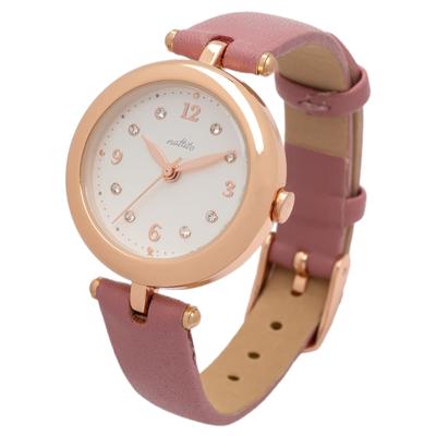 Watch Analog Leather Strap Simple Lightweight Flat Crown Pimaru Pink [Fieldwork] Women's JN036-5