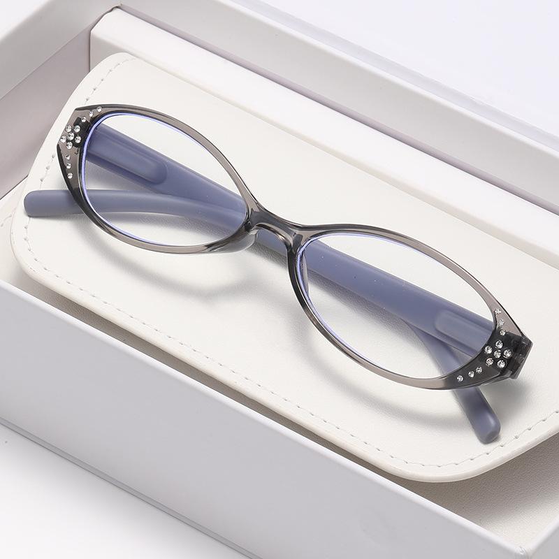 Shiny Diamond Decorative Frames Reading Glasses Women's Fashion Elegant Farsighted Glasses High Definition Anti-Blu-ray Glasses