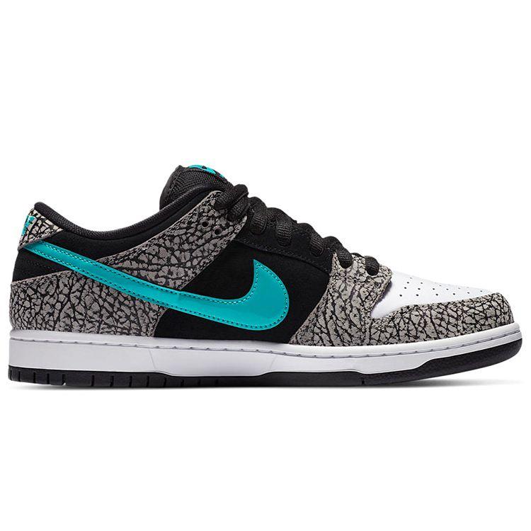 Nike Dunk Low Pro SB Atmos Elephant Unisex Sneakers Grey Medium-Grey Black BQ6817-009
