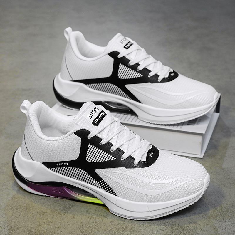 Ultra-light Running Shoes Summer Men's Sports Shoes Mesh Air Cushion Junior High School Students Shock Absorption Professional Sports Racing Shoes