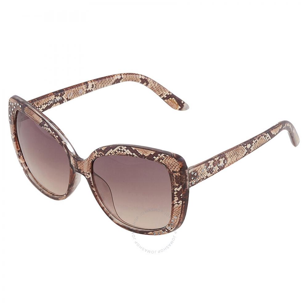 Guess Factory Braune Farbverlauf Schmetterling Damen Sonnenbrille Gf0383 45f 57
