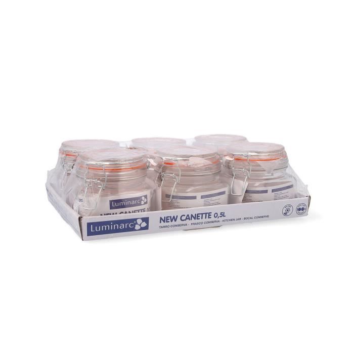 Pot En Verre Quid New Canette Transparent Verre (0,5L) (Pack 6x)