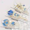 3 pièces/1 set Mignon Paillettes Bleu Étoile Ailes Pince à Cheveux Frange Latérale Barrettes Accessoires pour Cheveux pour Fille Adolescente Fête Cadeau