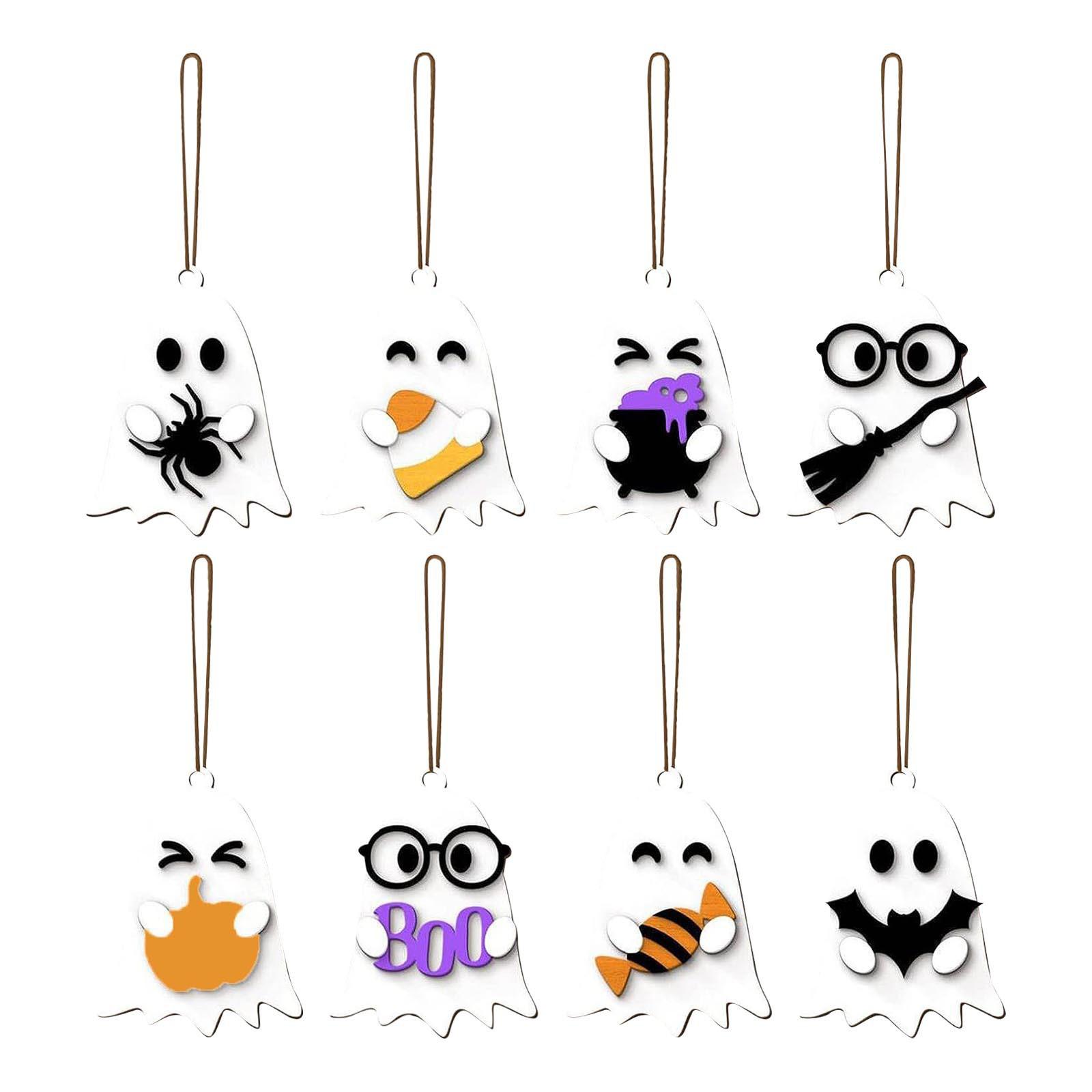 

2DHalloween Decoration Pumpkins Party Hanging Ornaments New Wooden Crafts One Size