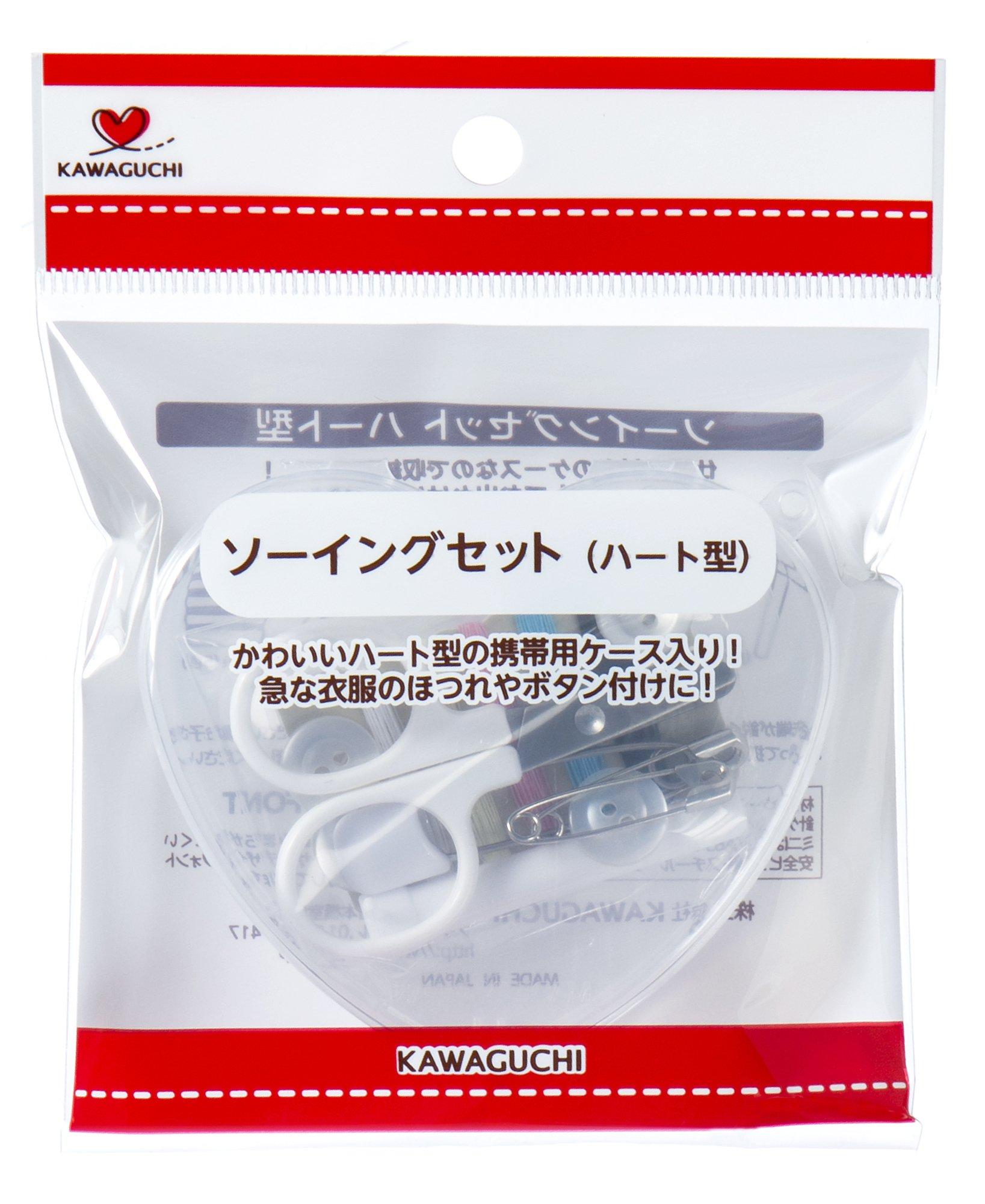 

KAWAGUCHI Handicraft Supplies Sewing Set Heart Shape Clear 13-282