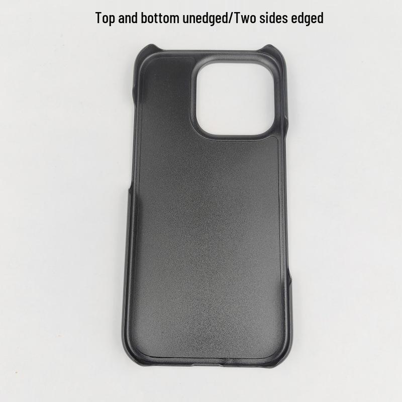 iPhone 15 Pro Leather-Recessed Case: Frosted Semi-Wrapped PC, for iPhone 16