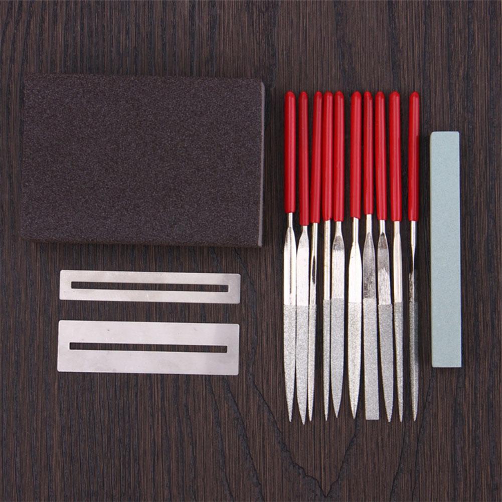 14Pcs/set Guitar Instrument Repair Tool Kit Grinding Stone Sponge Frets Nut File Set