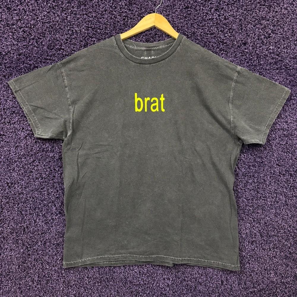 Charli XCX Brat Logo Double Sided TShirt Size Large Unisex T-Shirt XXXXL