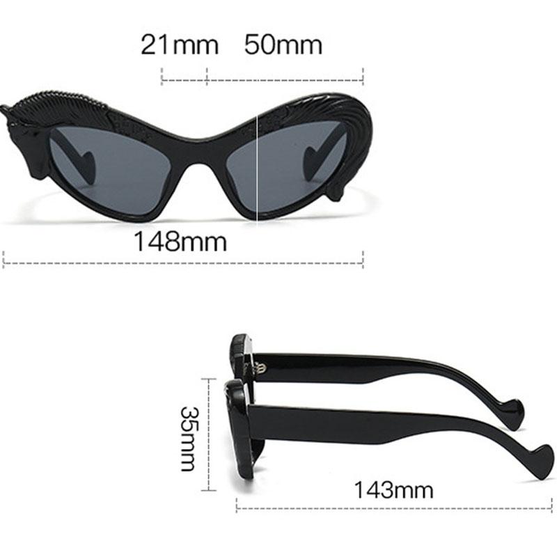 Fashion Vintage Horse Frame Cat Eye Sunglasses Women For Men Sun Glasses Punk Shades Luxury Brand Designer Funny Eyeglasses