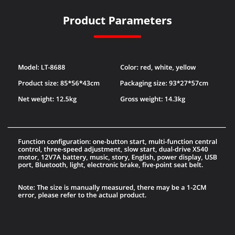 Children's Electric Car 360 Degree Drift Four-wheeled Dual Drive Can Sit Baby Remote Control Toy Car All Terrain Vehicle