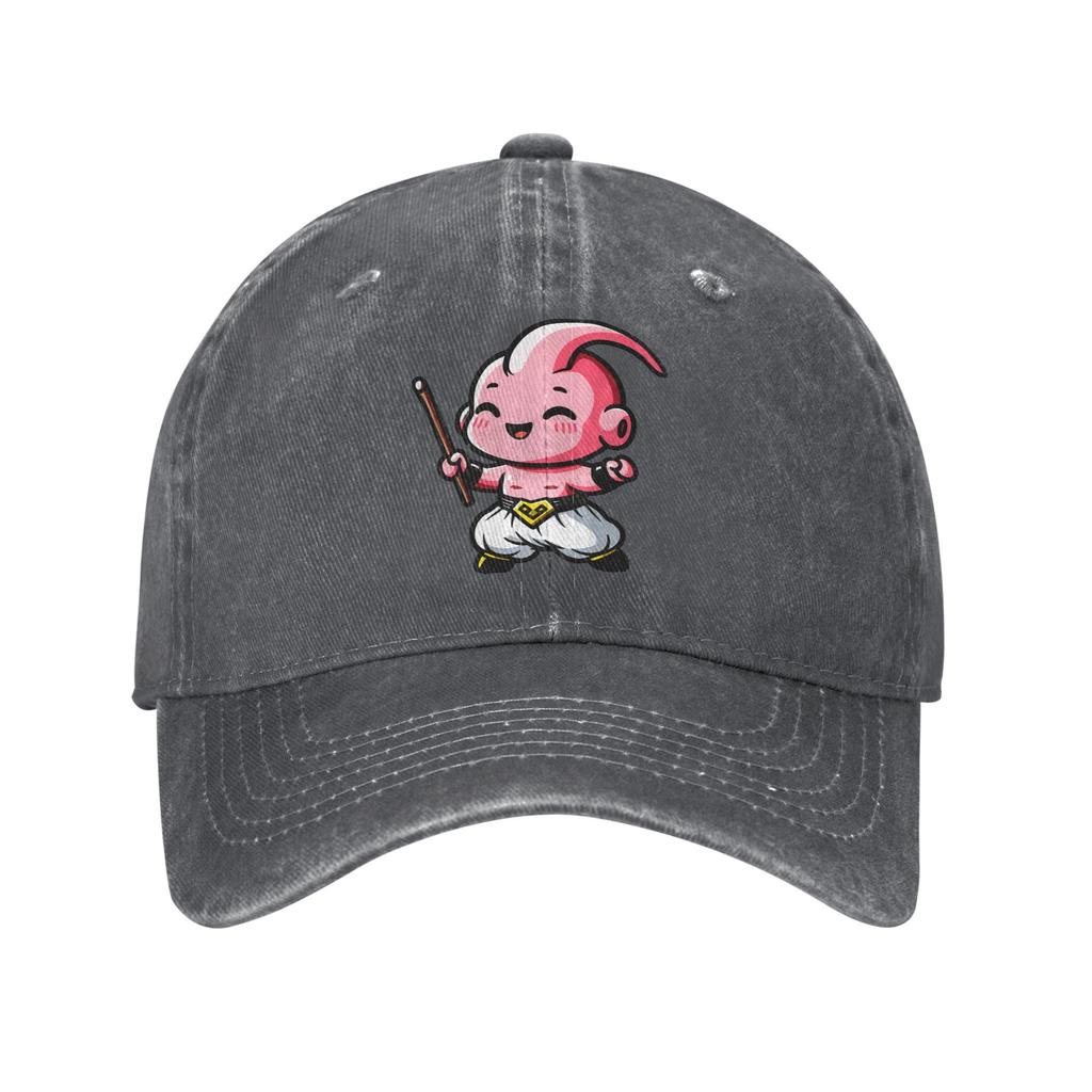 Dragon Ball DBZ Goku Baseball Cap Retro Distressed Washed Chibi Majin Buu Sun Cap for Men Women Outdoor Activities Hats Cap