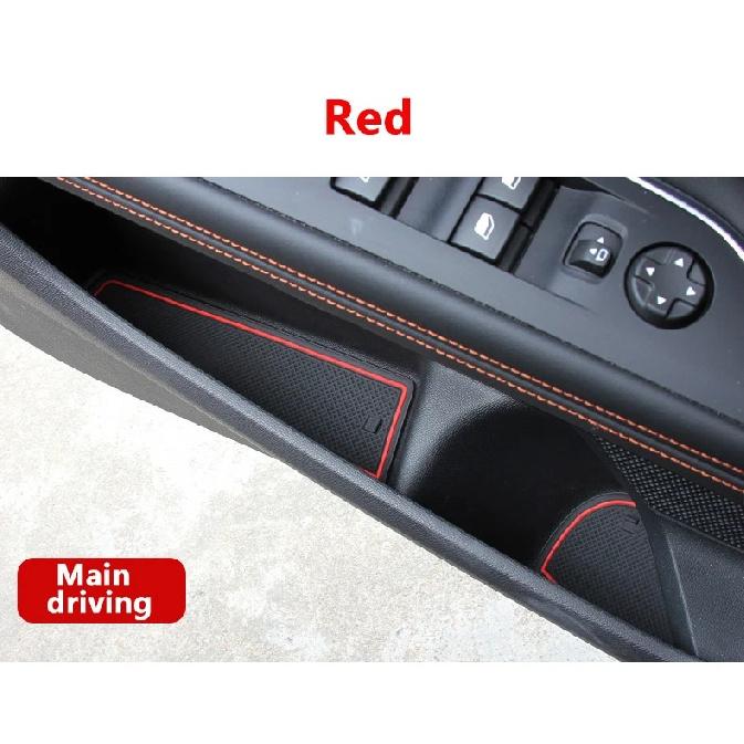 Silica Gel Car Gate Slot Cup Pad Door Groove Mats Anti-Slip Pad For Peugeot 3008 5008 GT 2016 2017 2018 2019 2020 2021 2022 2023