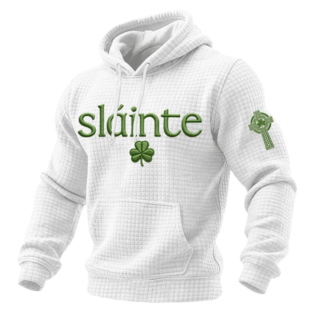 Men Irish  Casual  Graphic  Knit Pullover Casual Shirt Holiday Outfit